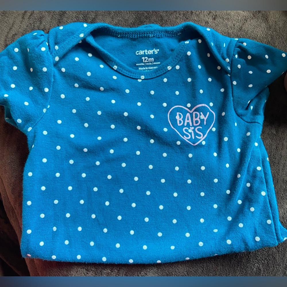 Carters 12m onsie- Baby Sis
